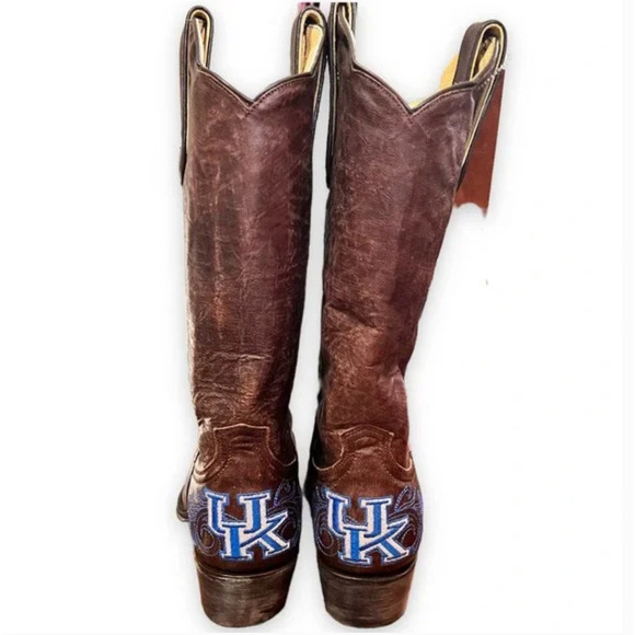 University of Kentucky Wildcats UK U of K NWT NCAA Distressed Leather Boots 7.5 - Picture 6 of 12